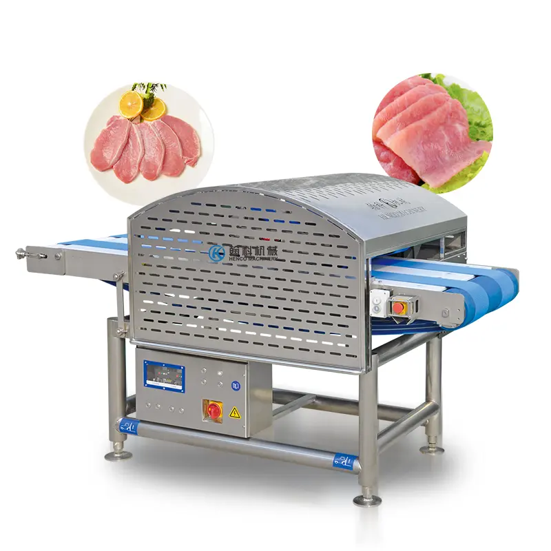 उद्योग फैक्टरी 304 स्टील खाद्य मांस स्लाइसर कसाई चिकन बीफ मांस स्ट्रिप्स मांस प्रसंस्करण मशीन से मिलता है
