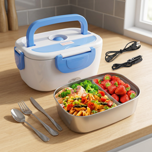 Best Seller Electronic <b>Food</b> Heater Self-Heated Lunchbox with Lid <b>for</b> Hot Bento Office Kitchen Bedroom Outdoor Use - Product Image 3