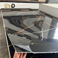 Panneau mural en PVC effet marbre mat brillant ignifuge, imperméable, résistant aux UV, panneau mural en mousse 3D effet marbre UV