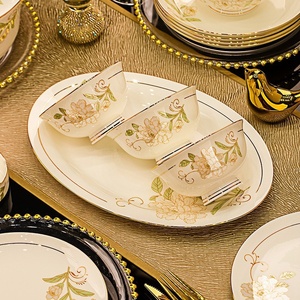 Service de table en céramique de Jingdezhen – Assiettes et plats pour la maison – Cadeaux de déménagement – Luxe léger haut de gamme – Vente en gros - Product Image 4