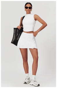 P569 özel Logo açık plaj tenis Pickleball etek setleri 2 parça spor tenis giyim seti - Product Image 3