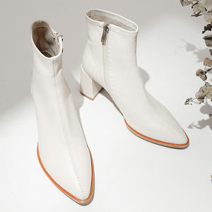 WETKISS Commercio All'ingrosso di Fascia Alta Su Misura <span class=keywords><strong>Donna</strong></span> Scarpe Autunno Inverno Caviglia Stivali Blocco Stivali Tacco Stivali di Pelle Delle Donne Scarpe - Product Image 1