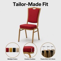 Chaises de mariage de luxe en acier durable, empilables, pour banquets, hôtels, appartements et locations événementielles