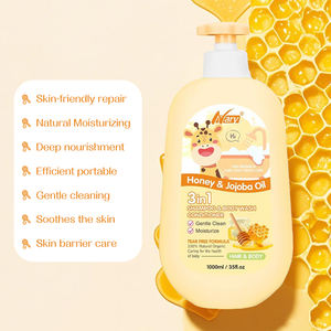 Champú y acondicionador para niños 3 en 1, lavado corporal, aroma natural de leche y miel, limpieza suave desde el cuidado del cabello hasta el cuidado corporal - Product Image 2