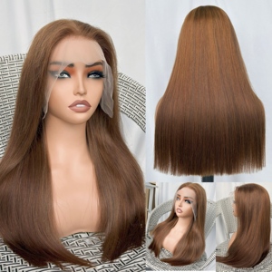 Parrucca in <span class=keywords><strong>Capelli</strong></span> Umani Vietnamiti Grezzi, Densità 200% SDD, 13*4 Lace Wig, <span class=keywords><strong>Capelli</strong></span> Lisci Lunghi Stile Bob, Alta Qualità per Donne - Product Image 1