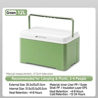Glacière portable moderne de 12 L, résistante à l'eau, en PP, pour le camping, les pique-niques, la plage, les sorties en famille