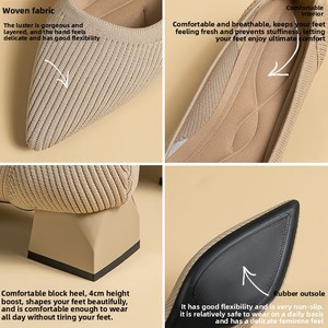<span class=keywords><strong>Scarpe</strong></span> da Lavoro <span class=keywords><strong>Nere</strong></span> da Donna 1508 con <span class=keywords><strong>Tacco</strong></span> Largo a Blocco, Punta Affusolata, Traspiranti, Senza Lacci, <span class=keywords><strong>Tacco</strong></span> <span class=keywords><strong>Basso</strong></span> - Product Image 3