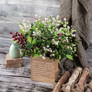 Faux fruits d'olive en plastique JCF243 branches d'olivier artificielles baies pour la décoration de vase de bureau à domicile - Product Image 1