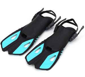 Aletas de natación ajustables para exteriores para hombres y mujeres, aletas de silicona para entrenamiento de buceo, equipo de natación y buceo y accesorios - Product Image 2