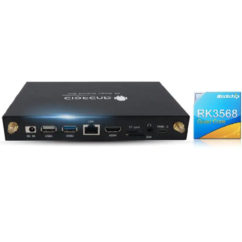 יצרן FBox-3568A RK3568 מארז מתכת 4K Ethernet אנדרואיד 11 תיבת מדיה לפרסום דיגיטלי