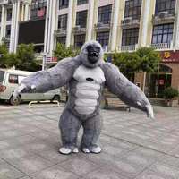Costume de mascotte gonflable King Kong Happy Walk unisexe de 2,6 m, costume de gorille personnalisé en polyfoam et peluche pour adultes, fête, carnaval, Mardi Gras