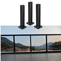 Système de balustrade verticale en aluminium facile à installer pour porche, balcon, terrasse et escalier