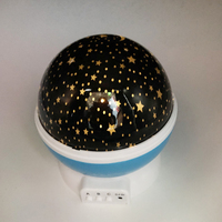 Proyector de luz LED con cielo estrellado giratorio para niños, luz colorida de noche, planetario, luna y estrella, lámpara de regalo