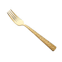 Accessoires de service Vaisselle rétro Vente en gros Table à manger Ensemble de couverts personnalisés en acier inoxydable doré
