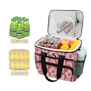 Aloha Custom Hawaiian Hibicus Large Camping Picnic Beach Insulated Lunch Box Leak Proof Waterproof Collapsible Free Cooler Bag - Product Image 3