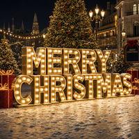 Enseigne lumineuse personnalisée MACCAN pour Noël – Lettres en métal inoxydable pour mariages, boutiques, décoration intérieure, projets et centres commerciaux