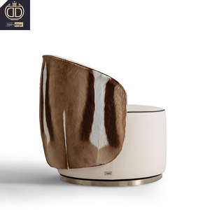 Sillón <span class=keywords><strong>de</strong></span> piel auténtica <span class=keywords><strong>de</strong></span> alta gama con piel <span class=keywords><strong>de</strong></span> Springbok para sala <span class=keywords><strong>de</strong></span> estar, muebles modernos <span class=keywords><strong>de</strong></span> lujo para el hogar - Product Image 2