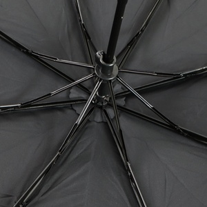 Promotional Custom Logo 3-Folding Automatic Sun Rain Water-Repellent Metal <b>Umbrella</b> Black Business Gifts Manual Control - Product Image 3