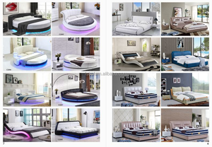 Lits de chambre à coucher modernes Tête de <span class=keywords><strong>lit</strong></span> à LED Lampe de lecture A022-1 <span class=keywords><strong>Lit</strong></span> bas moderne et élégant <span class=keywords><strong>avec</strong></span> tête de <span class=keywords><strong>lit</strong></span> rembourrée pour chambre à coucher - Product Image 2