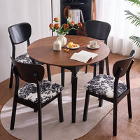 Table à manger multifonctionnelle en bois massif de style français, 8 places, design rétro antique pour petits appartements, finition cire blanche, facile à nettoyer