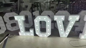 Lettres lumineuses LED personnalisées de 4 pieds, lettres lumineuses, enseignes lumineuses, lettres de fête, lettres de mariage, enseigne lumineuse Mr & Mrs - Product Image 2