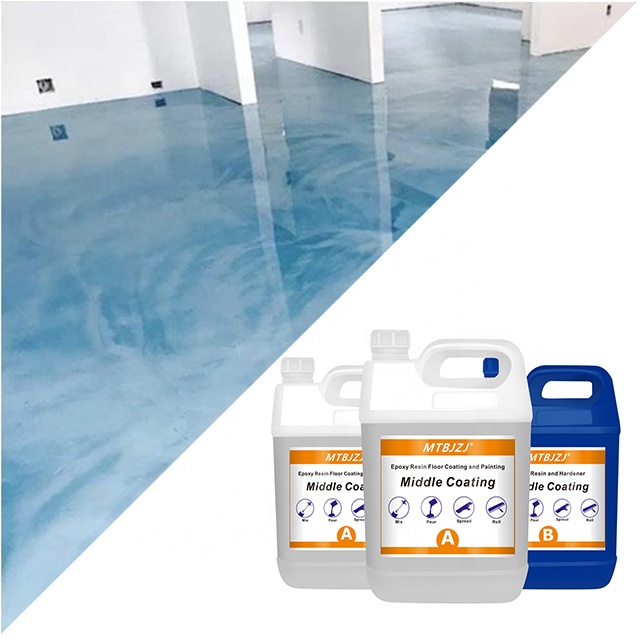 3D-Bodenbelag Epoxy, A:B = 2:1 Metallic Epoxy Boden beschichtung system 15 KGS KIT