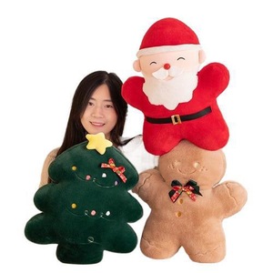 <span class=keywords><strong>Série</strong></span> de Noël d'usine : Peluche personnalisable Père Noël, Arbre de Noël, Bonhomme en pain d'épices, Coussin, Poupée douce pour la peau, Cadeau, Ornement - Product Image 6