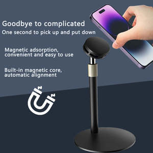 Soporte de <span class=keywords><strong>radiador</strong></span> de refrigeración por aire magnético de <span class=keywords><strong>escritorio</strong></span> de aleación de aluminio 2025, soporte de teléfono de <span class=keywords><strong>escritorio</strong></span> de transmisión en vivo ajustable en altura, función de plegado - Product Image 3