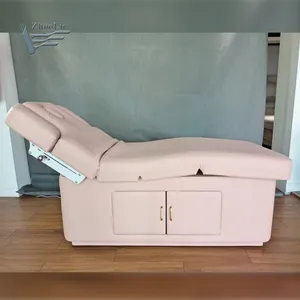 बिजली आधुनिक चेहरे बिस्तर गुलाबी इलेक्ट्रिक सौंदर्य बिस्तर 2 मोटर्स स्पा उपचार मालिश की मेज