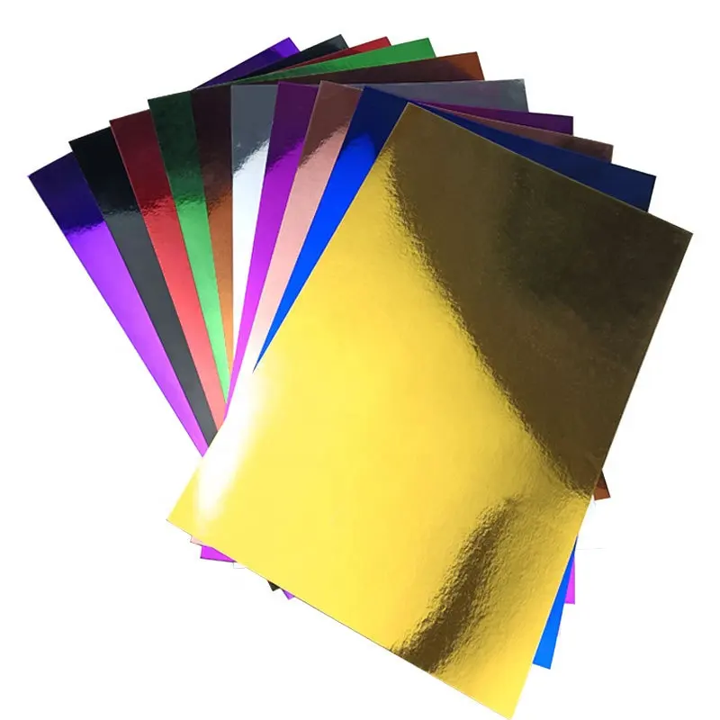 Kunden spezifisches Design Reflektierende Spiegel papier folie Laminiertes Gold karton Aluminium folien papier Hergestellt von Top-Marken