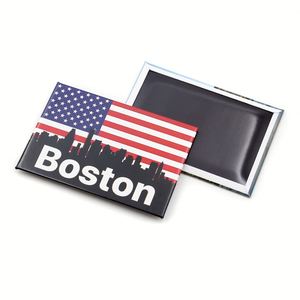 Factory Customized the United States City Boston Souvenir <b>Fridge</b> Landmark Metal Tin Plate Refrigerator Magnet - Product Image 4