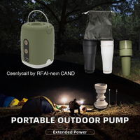 Mini pompe électrique portable multifonctionnelle d'extérieur avec batterie lithium-ion LED, longue autonomie, sans fil, gonflage/dégonflage pour le camping