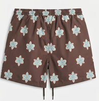 Shorts de bain pour hommes à imprimé cactus nordique