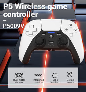P5 per Ps5 Gamepad <span class=keywords><strong>PC</strong></span> <span class=keywords><strong>Controller</strong></span> sensore di movimento Wireless doppio motore vibrazione funzione Turbo altoparlante integrato pulsante di condivisione - Product Image 4