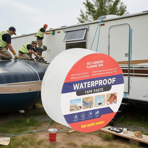 Ruban d'étanchéité auto-adhésif 2 po x 16,4 pi en aluminium butyle étanche pour toit de camping-car, fenêtre de bateau, réparation et collage - Product Image 2