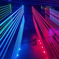 Y8 3W 12W Rgb Fetts trahl Sechs strahl Laser Bar Array Nachtclub Laser Moving head