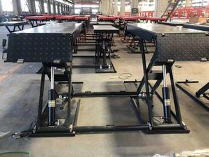 Dongkrak Mobil Gunting Ultra Tipis 4000kg Empat Silinder Hidrolik Bersertifikat <span class=keywords><strong>CE</strong></span>, Tinggi Kerja 1.2m, Dapat Dipindahkan, 220-380V 2.2Kw - Product Image 5