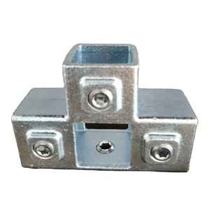 40x40mm doble capa galvanizada A176F <span class=keywords><strong>DM</strong></span> hierro fundido maleable abrazadera de llave estructural conector de tubo cuadrado accesorios de tubería-1 pieza - Product Image 2