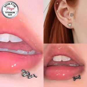 Freya Industrial - Anillos para Labios con Rosca Interna, Titanio ASTM F136, Bases Planas, Labret, Piercings para Labios y Orejas, Joyería Corporal - Product Image 6