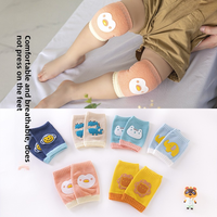 Protège-genoux et genouillères pour bébé en silicone bicolore à motif de dessin animé, protège-genoux pour bébé qui rampe, protège-genoux pour enfants
