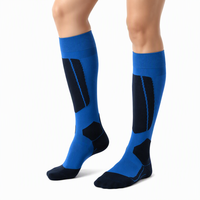 Chaussettes de ski et de snowboard GipfelSport en laine mérinos épaisse pour l'automne, pour enfants, hommes et femmes - Tricotées, fourniture ODM, chaudes, hauteur genou, noires, taille 45-47