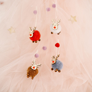 Décoration de Noël : Pendentif cerf en feutre, ornements en peluche pour sapin de Noël, décoration intérieure pour fêtes - Product Image 6