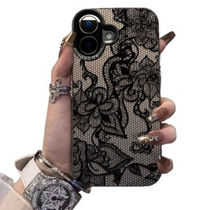 Funda para Teléfono Móvil con Diseño de Encaje Floral, Antihuellas, Electrochapada, Estilo Ins, para <span class=keywords><strong>iPhone</strong></span> 17/15/14/13/<span class=keywords><strong>11</strong></span> <span class=keywords><strong>Pro</strong></span> Max/16 <span class=keywords><strong>Pro</strong></span> - Product Image 5