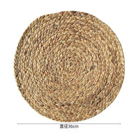 Vente chaude, dessous de plat rond résistant à la chaleur, tissé à la main, en paille, tapis de table tissés à la main, sous-verres pour table à manger, cuisine