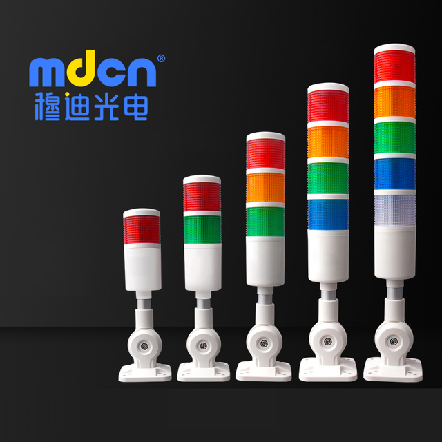 180Degree Rotation Multi-layer LED Waterproof Signal Tower Stack Warning Light Buzzer Emergency Siren Indicator CNC Machine Tool