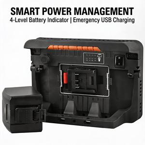 Projecteur LED à batterie <span class=keywords><strong>18V</strong></span> 30W 3000LM IP54 IK08 résistant aux chutes, <span class=keywords><strong>lampe</strong></span> de travail polyvalente - Product Image 3