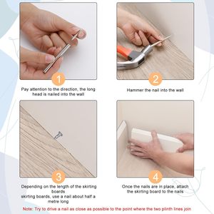 Fil de plinthe à double tête Ligne de plinthe pour ongles sans marques Vis de sécurité invisibles équipées de clous - Product Image 5