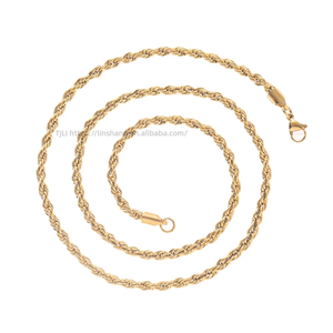 Chaîne de 4 mm, bijoux hip-hop, collier tendance pour homme en acier inoxydable, chaîne plaquée or, collier polyvalent Tanjing Fashion Lijing - Product Image 5