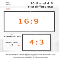 Écran de projection mobile 16:9, nouveau type, contrôle central IR avec déclencheur 12V, tension de la membrane, matériau de l'écran de projection