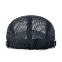 Gorra de Estilo Newsboy Unisex para Adultos, Malla Vintage, Bordado 3D, Ajustable, 100% Algodón, Transpirable, para Uso Casual de Verano al Aire Libre, con Espacio para Cola de Caballo
